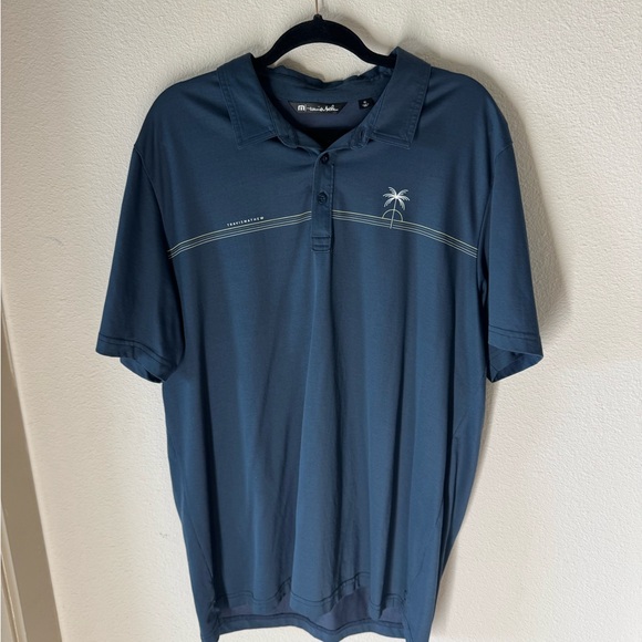 Travis Mathew Blue Polo Shirt - Picture 1 of 3